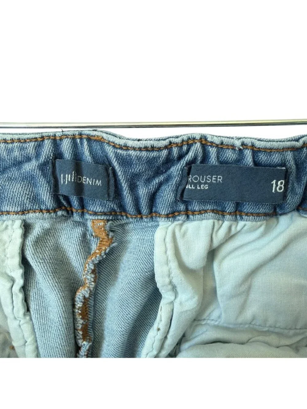 J Jill Womens Denim Jeans Size 18 Trouser Full Leg Elastic Waist High Rise 31" - Picture 7 of 14